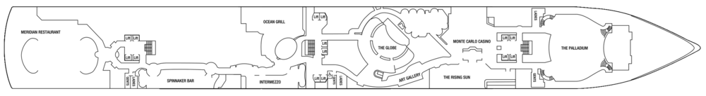 P&O Crusies, Arcadia, Deck 2 - F Deck.png